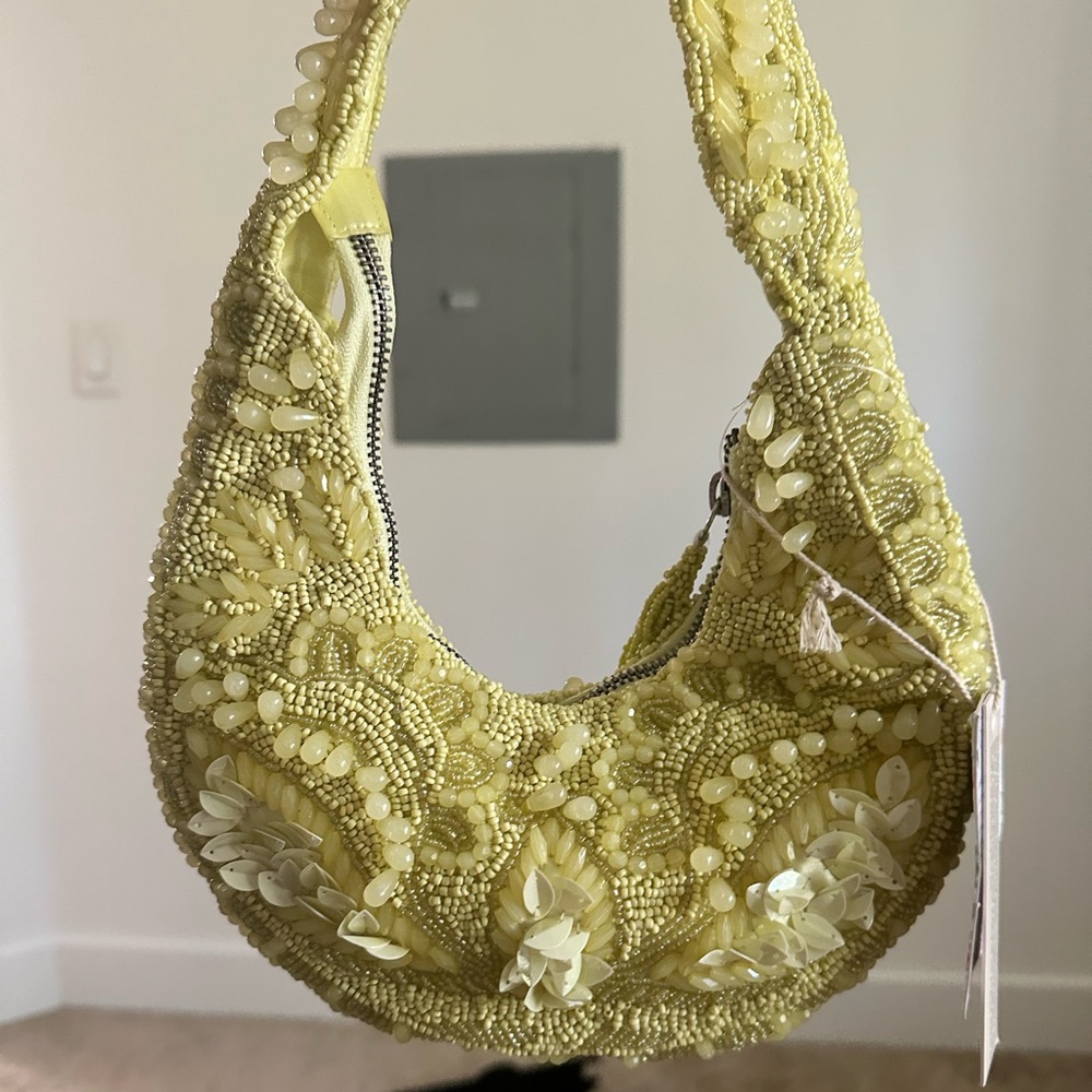 Viral Beaded Bag, Yellow - Picture 3 of 9